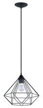 Eglo US Stocking 94188A - 1 LT Open Frame Geometric Pendant w/ a Matte Black Finish