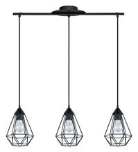 Eglo US Stocking 94189A - 3 LT Open Frame Geometric Pendant w/ a Matte Black Finish