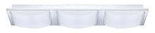 Eglo US Stocking 94467A - 3 LT LED Bath/Vanity Light w/ Chrome Finish & White Glass Shades