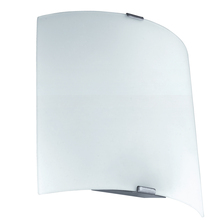 Eglo US Stocking 94599A - 1 LT Integrated LED Wall Light w/ Silver Finish & White Glass Shade