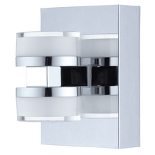 Eglo US Stocking 94651A - 1 LT LED Bath/Vanity Light w/ Chrome Finish & Clear & Satin Acrylic Shade