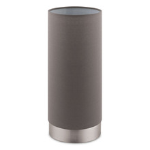 Eglo US Stocking 95122A - 1 LT Table Lamp w/ Matte Nickel Finish & Taupe Fabric Shade