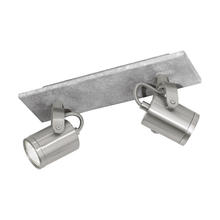 Eglo US Stocking 95742A - 2 LT Track Light w/ Concrete Grey Look Finish & Matte Nickel Adjustable Lamp Heads