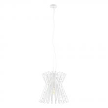 Eglo US Stocking 97949A - 1 LT Pendant w/ White Finish & White Metal Shade