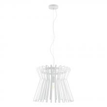 Eglo US Stocking 97978A - 1 LT Pendant w/ White Finish & White Metal Shade