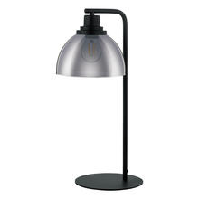 Eglo US Stocking 98386A - 1 LT Table Lamp w/ Black Finish & Metallic Smoked Glass Shade