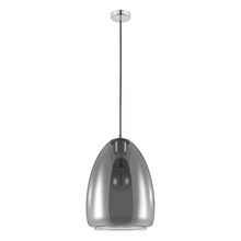 Eglo US Stocking 98614A - 1 LT Pendant w/ Matte Black Finish & Metallic Smoked Glass Shade