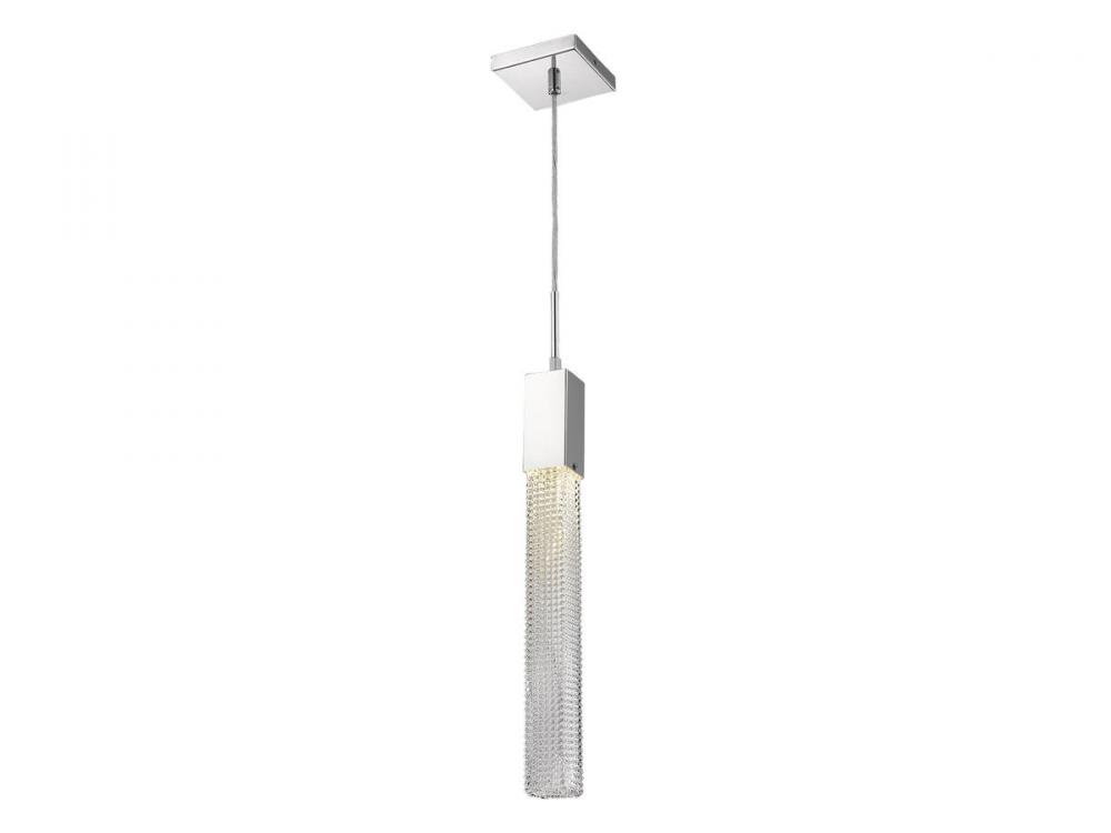 Boa Collection 1 Light Studded Glass Pendant