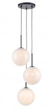 Avenue Lighting HF4233-BK-WHT - Delilah 3 Light Multi Port Pendant