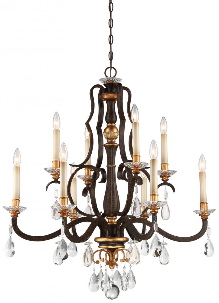 CHATEAU NOBLES - 10 LIGHT CHANDELIER