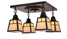 Arroyo Craftsman ACM-4TCS-RB - a-line shade 4 light ceiling mount with t-bar overlay