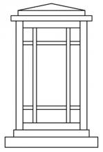 Arroyo Craftsman AVC-6F-BZ - 6" avenue column mount