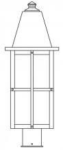 Arroyo Craftsman HP-8LOF-RC - 8" hartford long body post mount