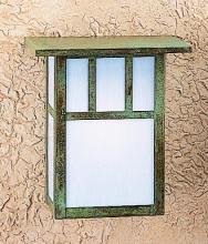Arroyo Craftsman HS-8DTM-RB - 8" huntington sconce with roof and double t-bar overlay