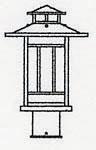 Arroyo Craftsman KP-9CR-MB - 9" kennebec post mount