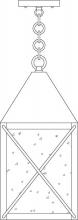 Arroyo Craftsman NOH-8F-RB - 8" nottingham pendant