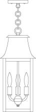 Arroyo Craftsman ORH-8CLR-S - 8" orpington pendant