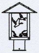 Arroyo Craftsman TRP-9GSCR-VP - 9" timber ridge post mount with goose filigree