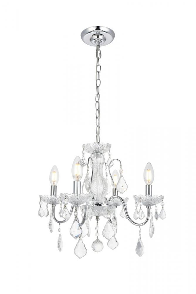 St. Francis 4 light Chrome Pendant Clear Royal Cut Crystal