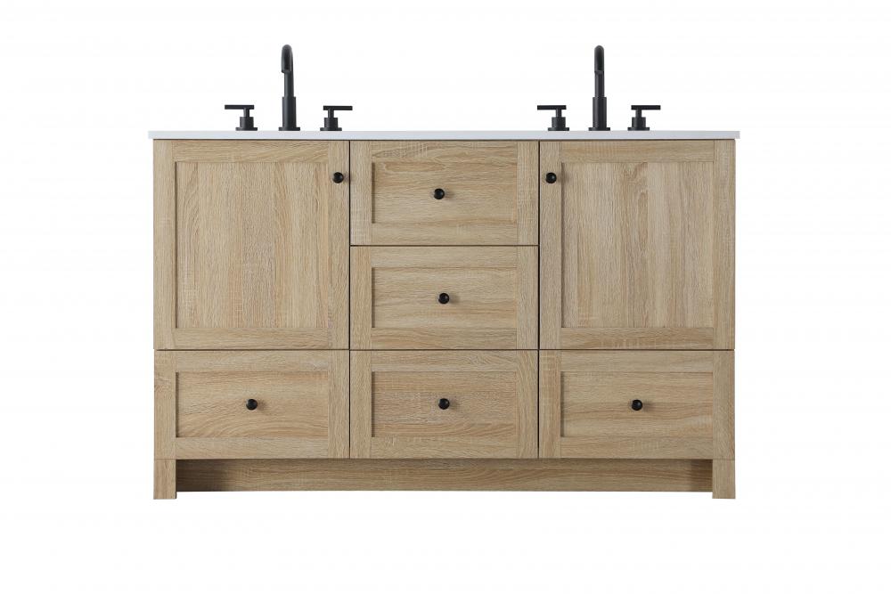 Vanity Cabinet 5Dw 2Dr 54"x19"x34" Mango Wood