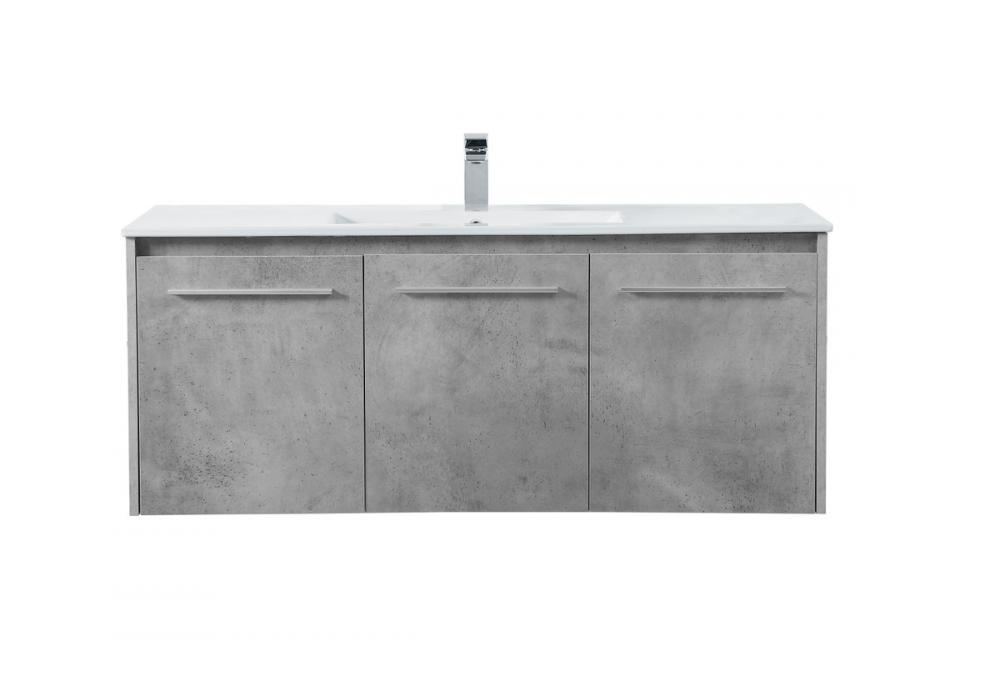 48 inch  Single Bathroom Floating Vanity in White
