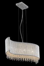 Elegant V2090D32C/RC - Influx 5 light Chrome Pendant Clear Royal Cut Crystal