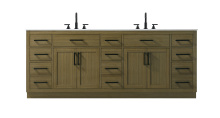 Elegant VF29784DMCB - Vanity Cabinet 4Dr11Dw 84"W x 22"D x 35''H Chestnut Brown