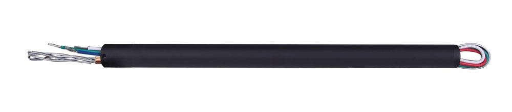 Downrod, 12inch Matte Black C/W Wiring Harness