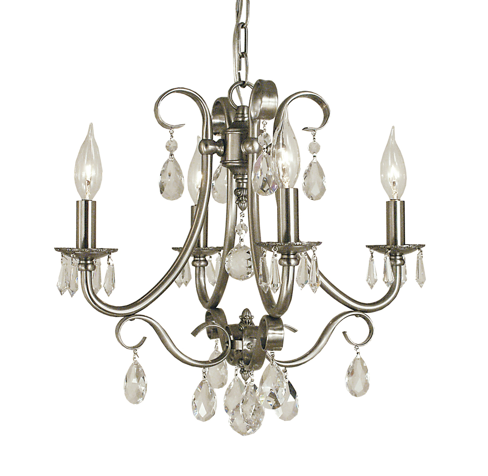 4-Light Brushed Nickel Liebestraum Mini Chandelier