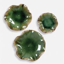 Uttermost 04247 - Uttermost Abella Green Ceramic Wall Decor Set/3