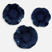 Uttermost 04253 - Uttermost Abella Blue Ceramic Wall Decor Set/3